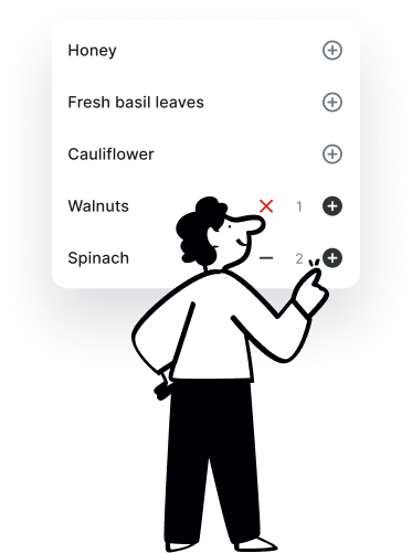 Frigi App list items